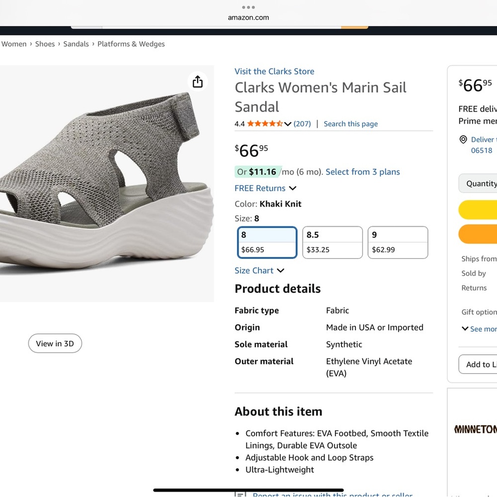 Cloudsteppers by Clarks (Marin Sail) Navy Sandals - Picture 2 of 6